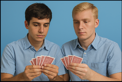 I ragazzi giocano a carte